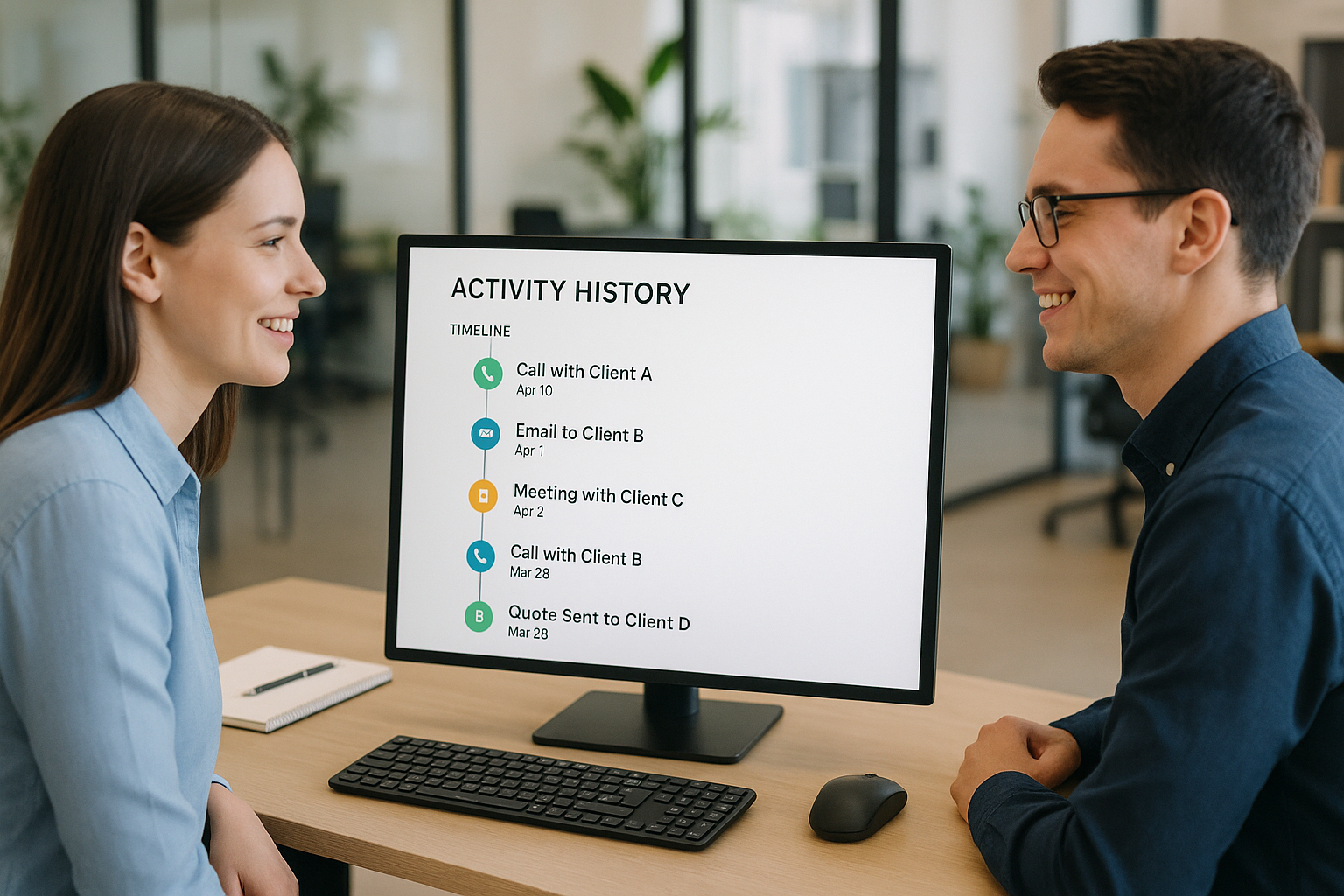 A digital dashboard showing an activity history that a new hire can trust.