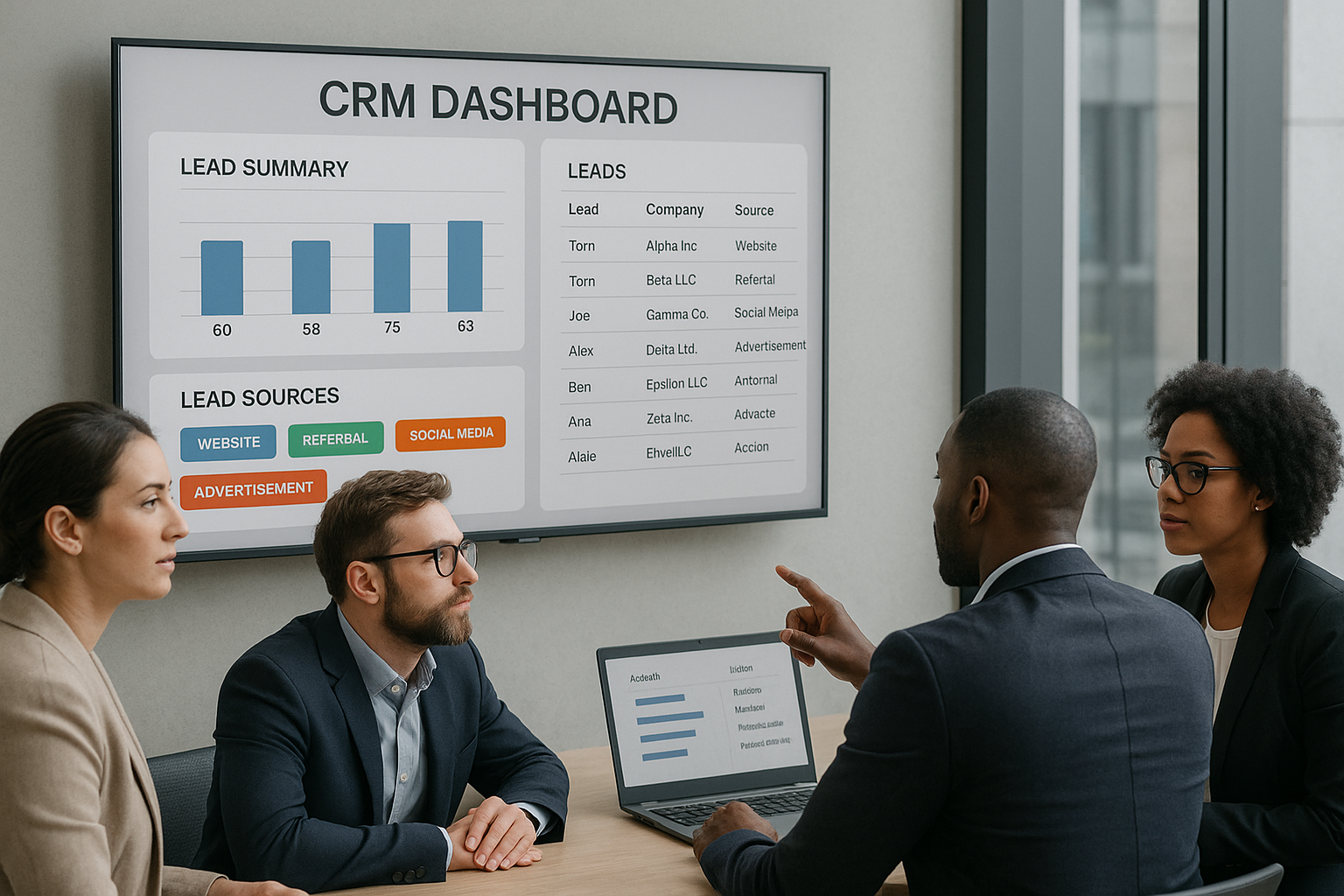 CRM dashboard showing tagging lead sources without double counting