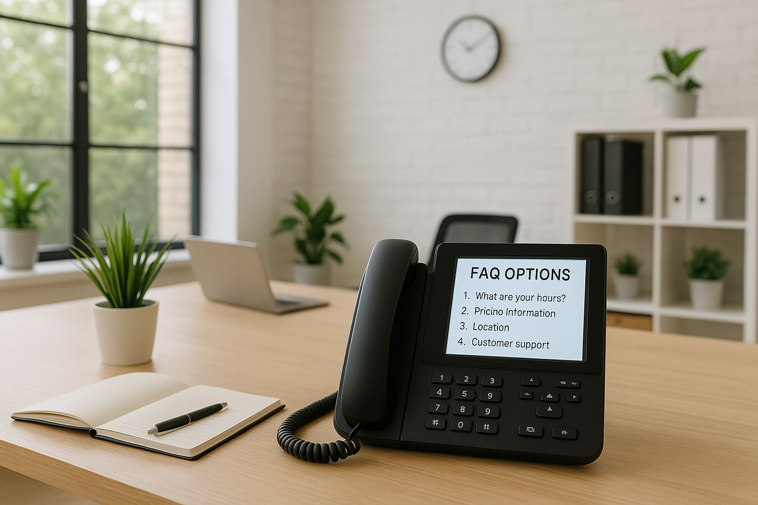 phone FAQ handling without a full-time receptionist