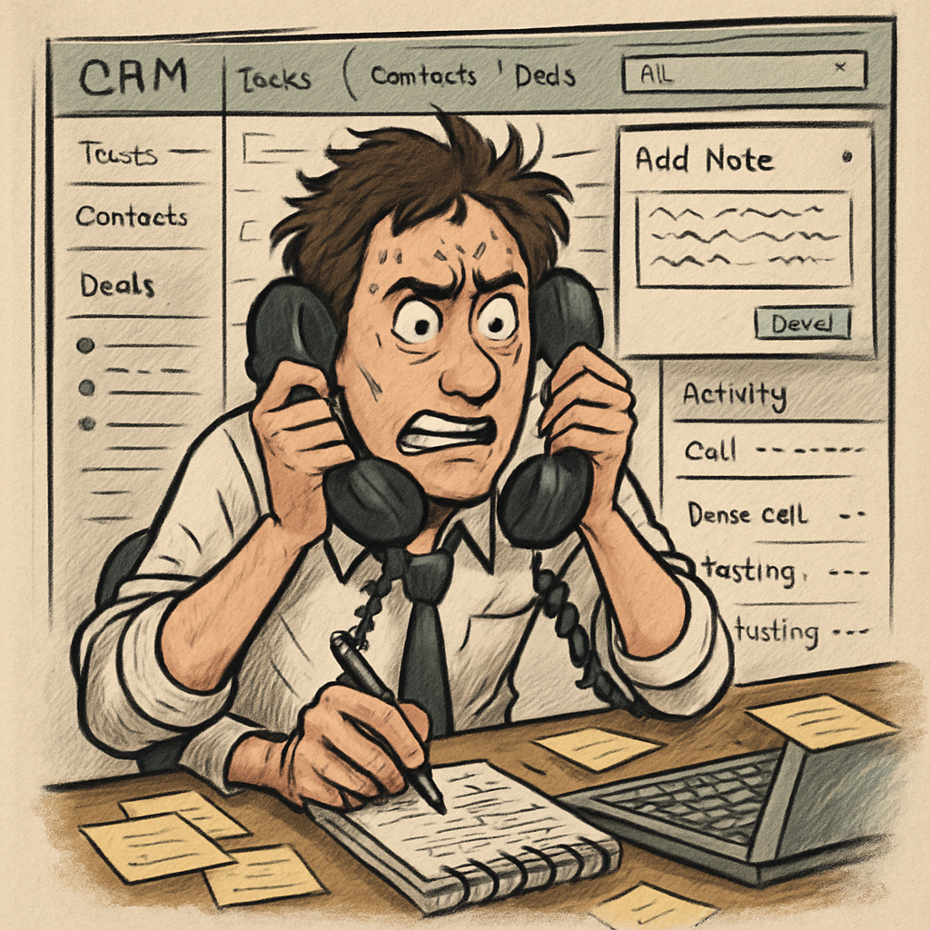 CRM notes from phone calls without extra typing are a challenge for busy agency workers