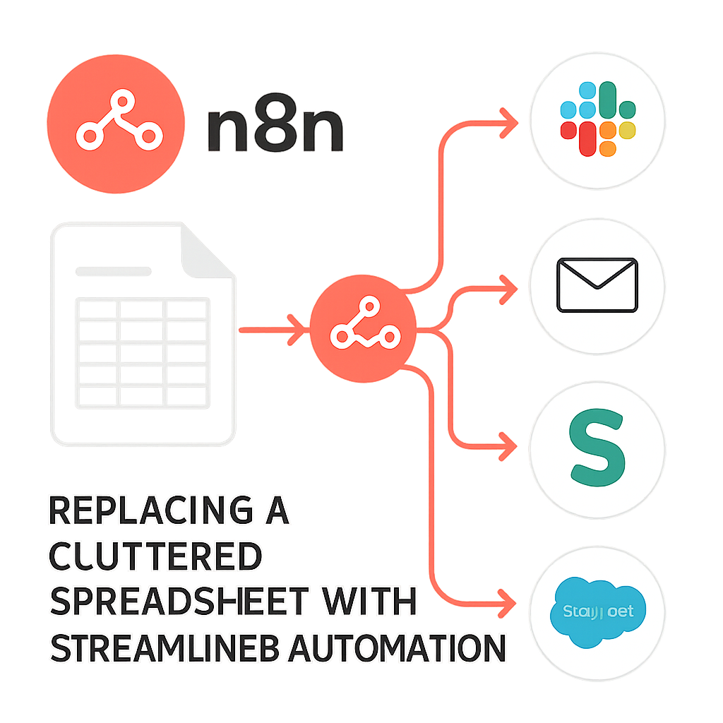 n8n replacing spreadsheets for small business automation