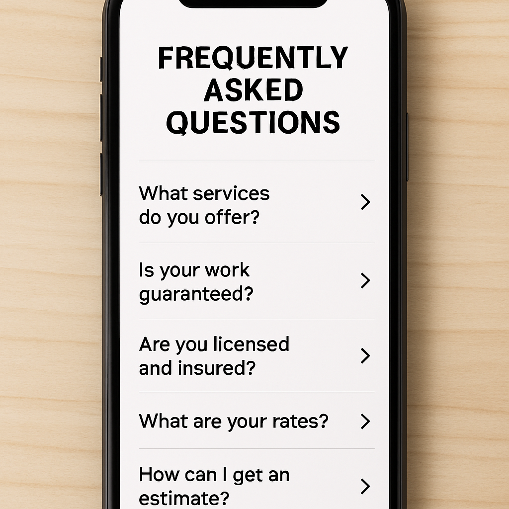 common phone FAQs for home service businesses
