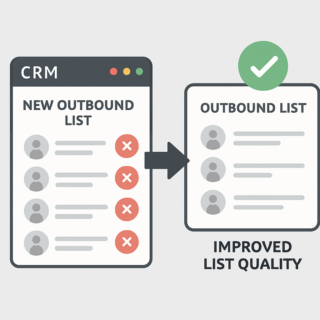 CRM filtering outbound list using suppression lists for better targeting