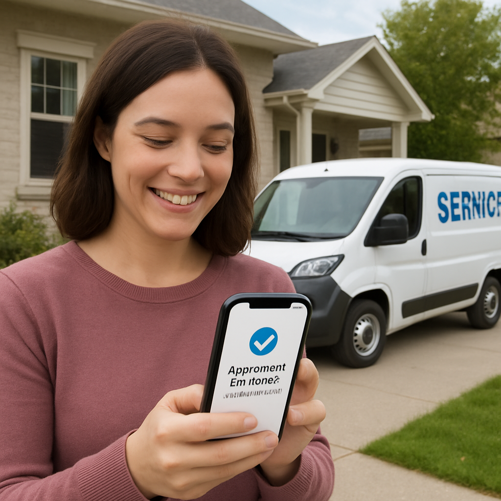 Customer benefits from voicemail replacement for local businesses with instant appointment booking.